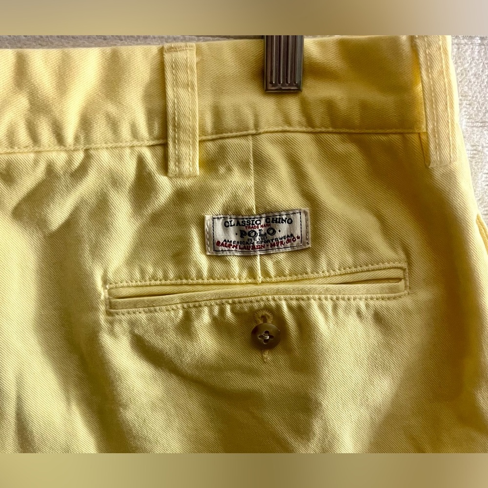 Vintage Polo by Ralph Lauren Classic Yellow Chinos 34x32 - Picture 3 of 5
